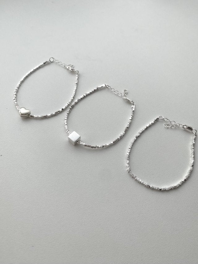B1268/B1269 Crushed Silver Bracelet