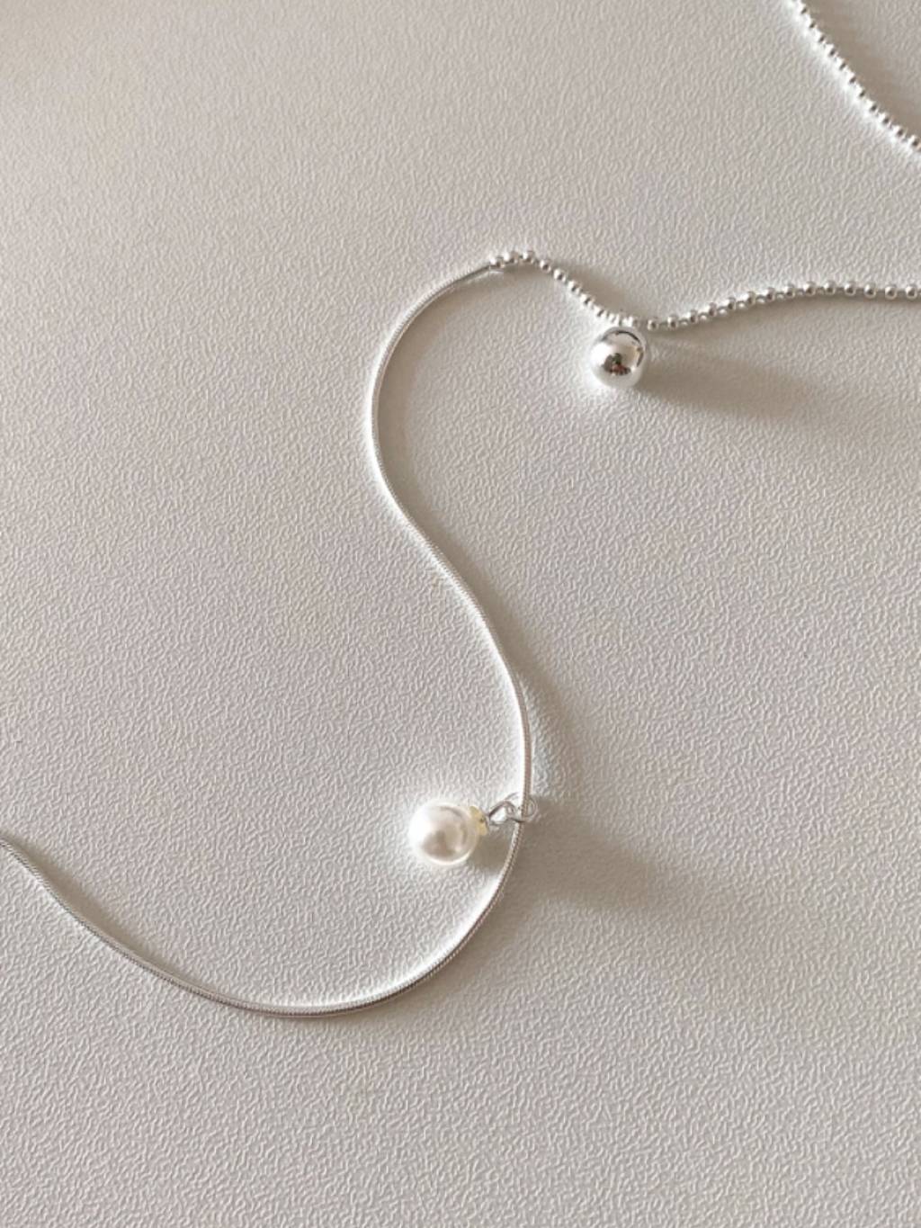 N1195 Faux Pearl Beaded Necklace