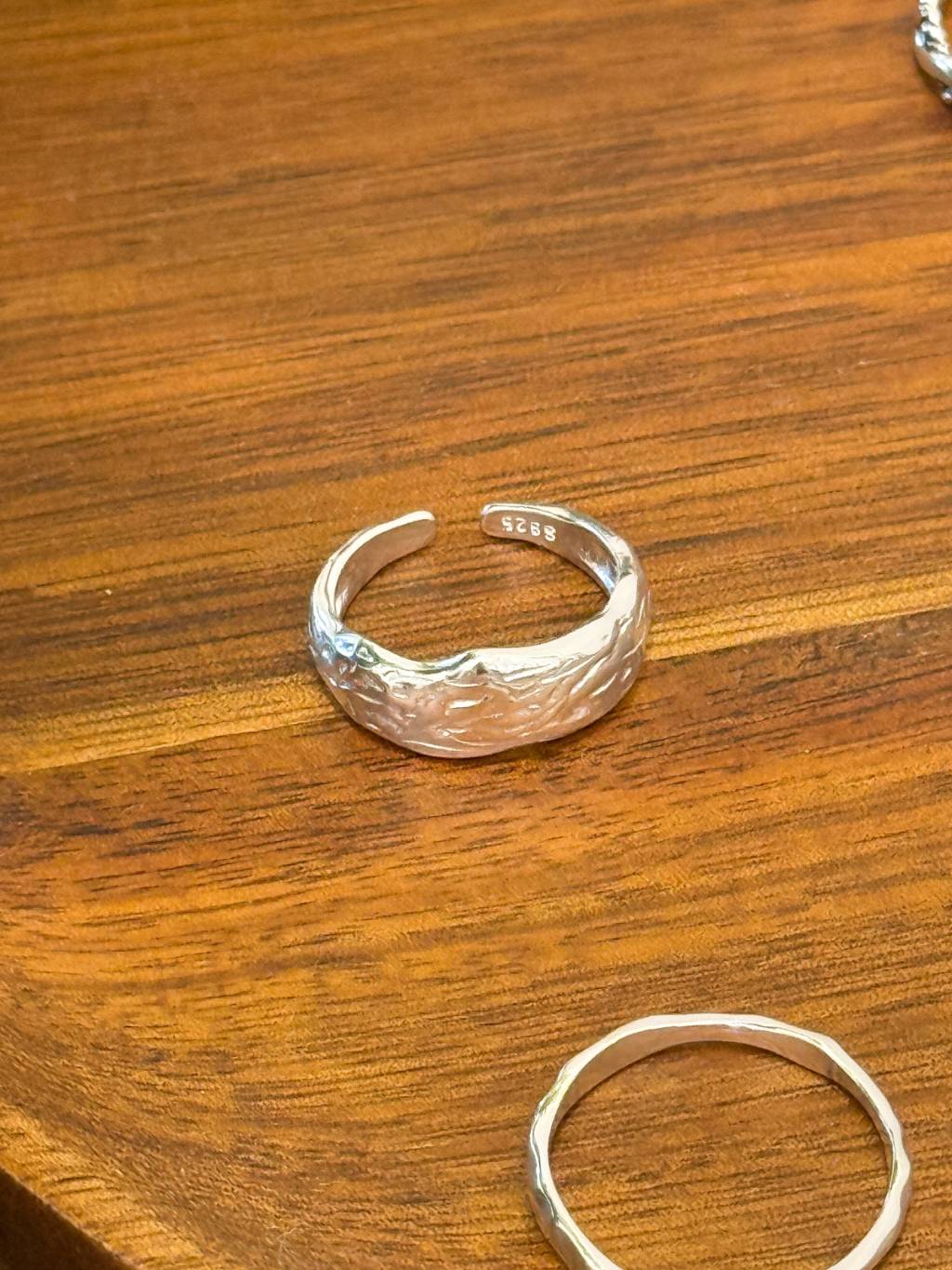 R1719 Irregular Pitted Pinky Ring
