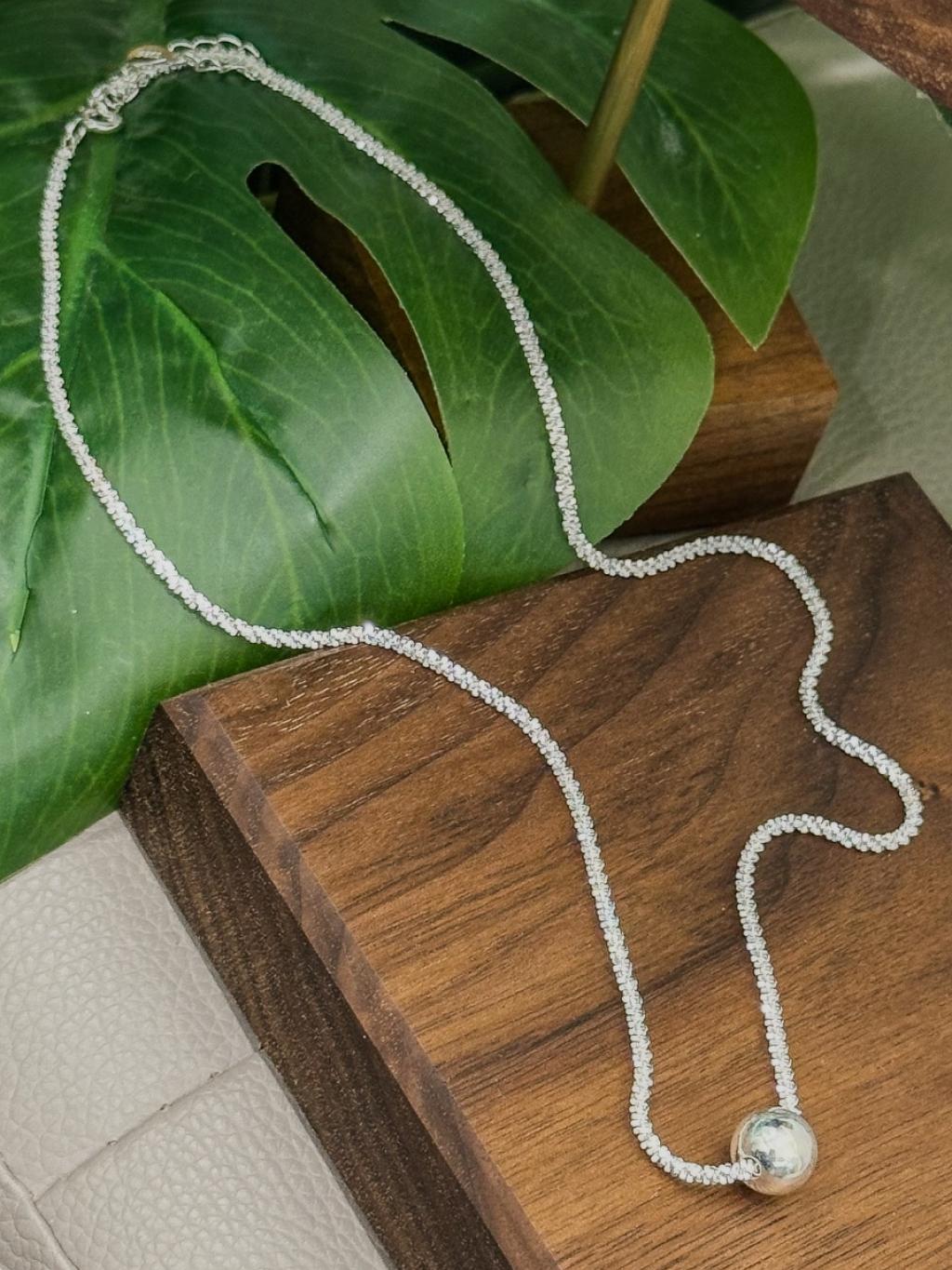 N1327 Super Flash 6MM Beaded Necklace