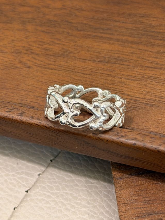 R1759 Vintage Heart Sterling Silver Ring