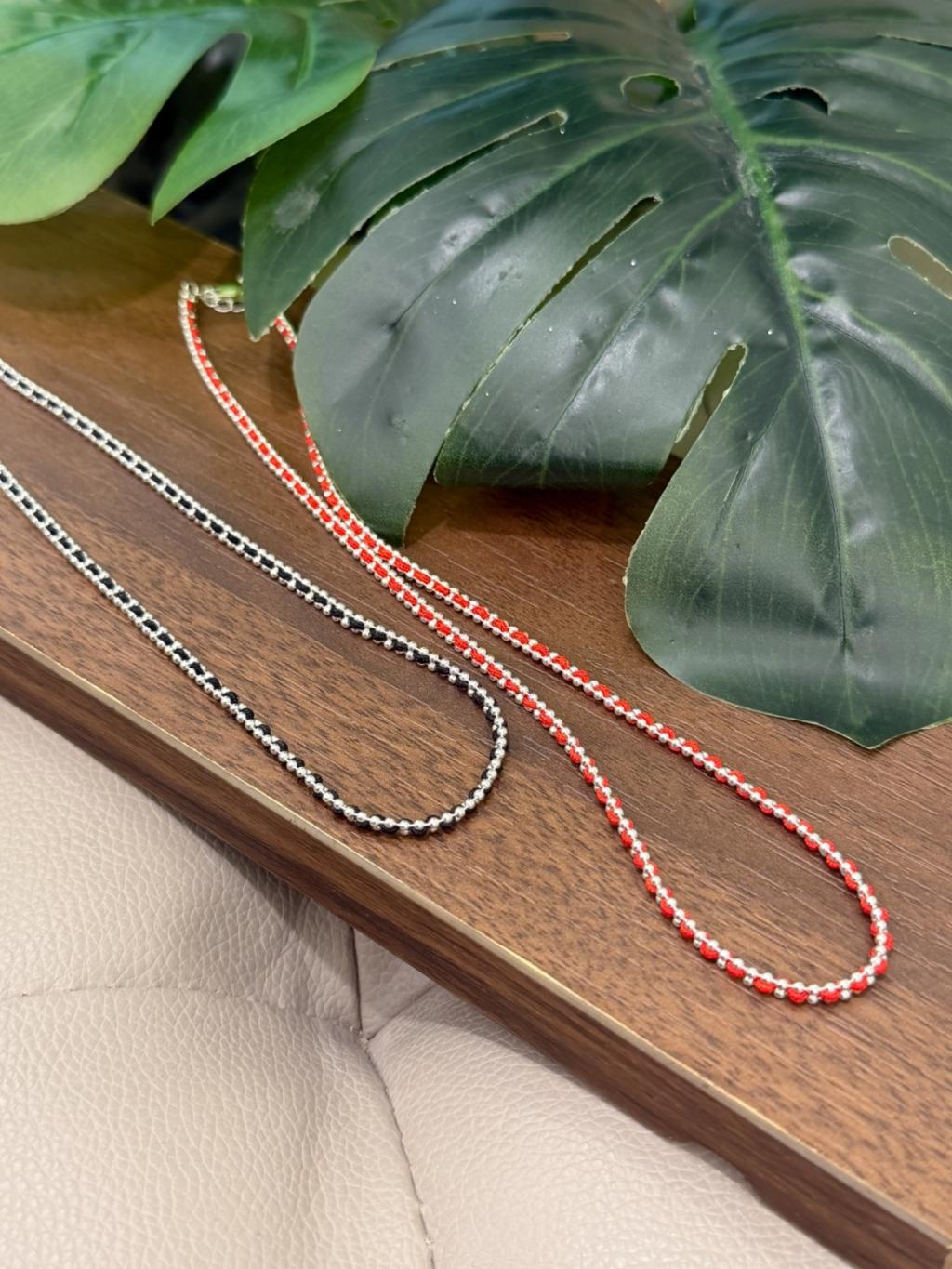 N1350 Silver Chain and Rope Necklace