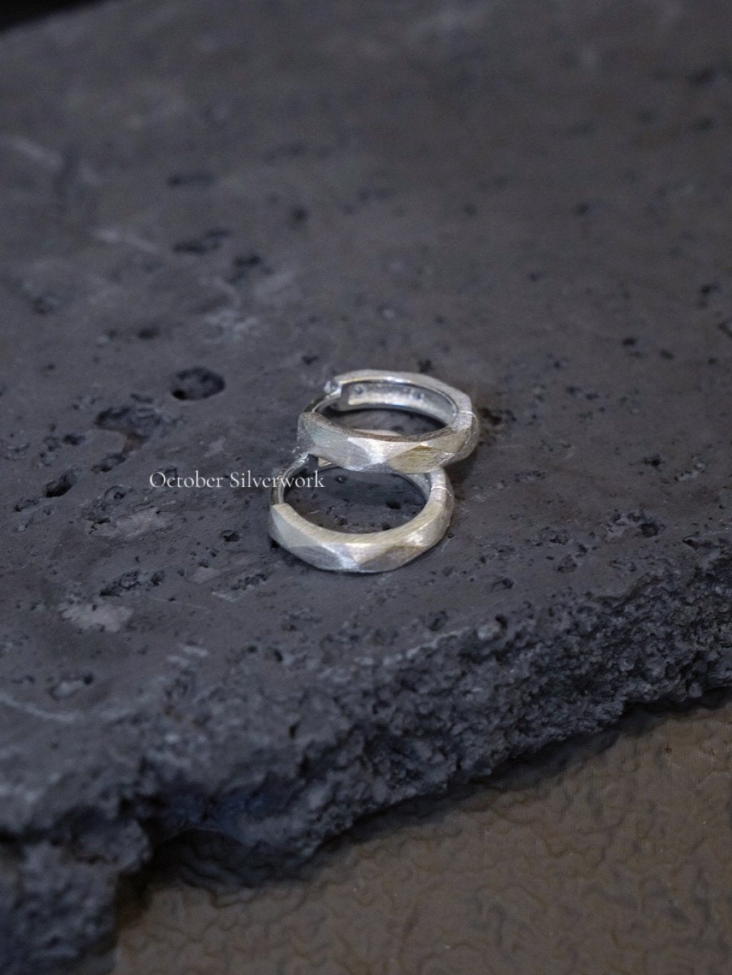 E1497 Frosted Half Hoop Zircon Earrings