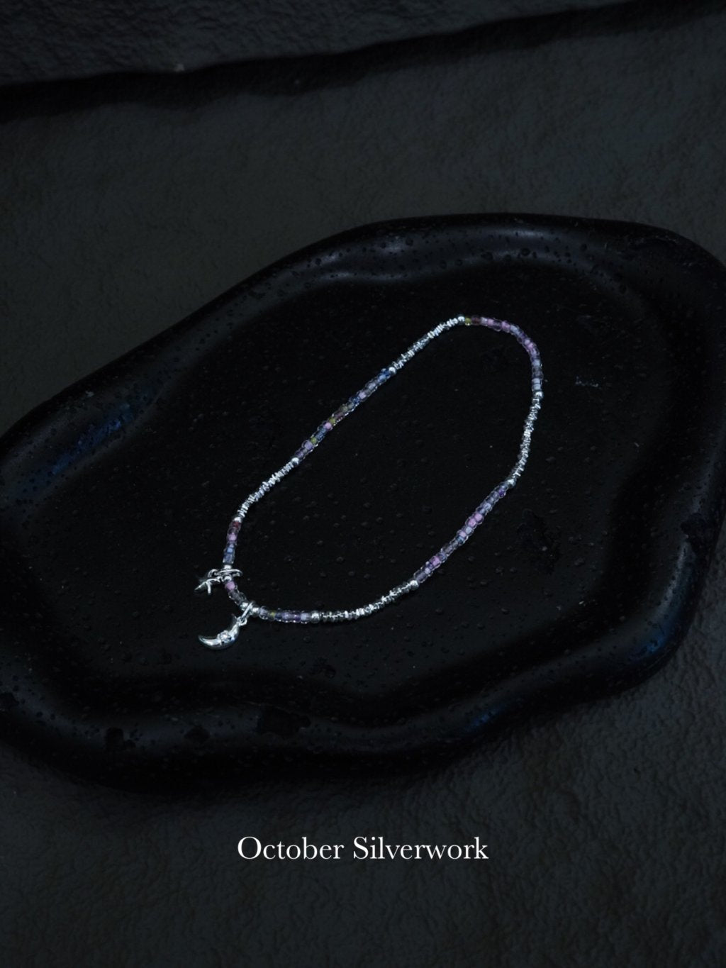 A1043 Colorful Bead Moon Star Anklet
