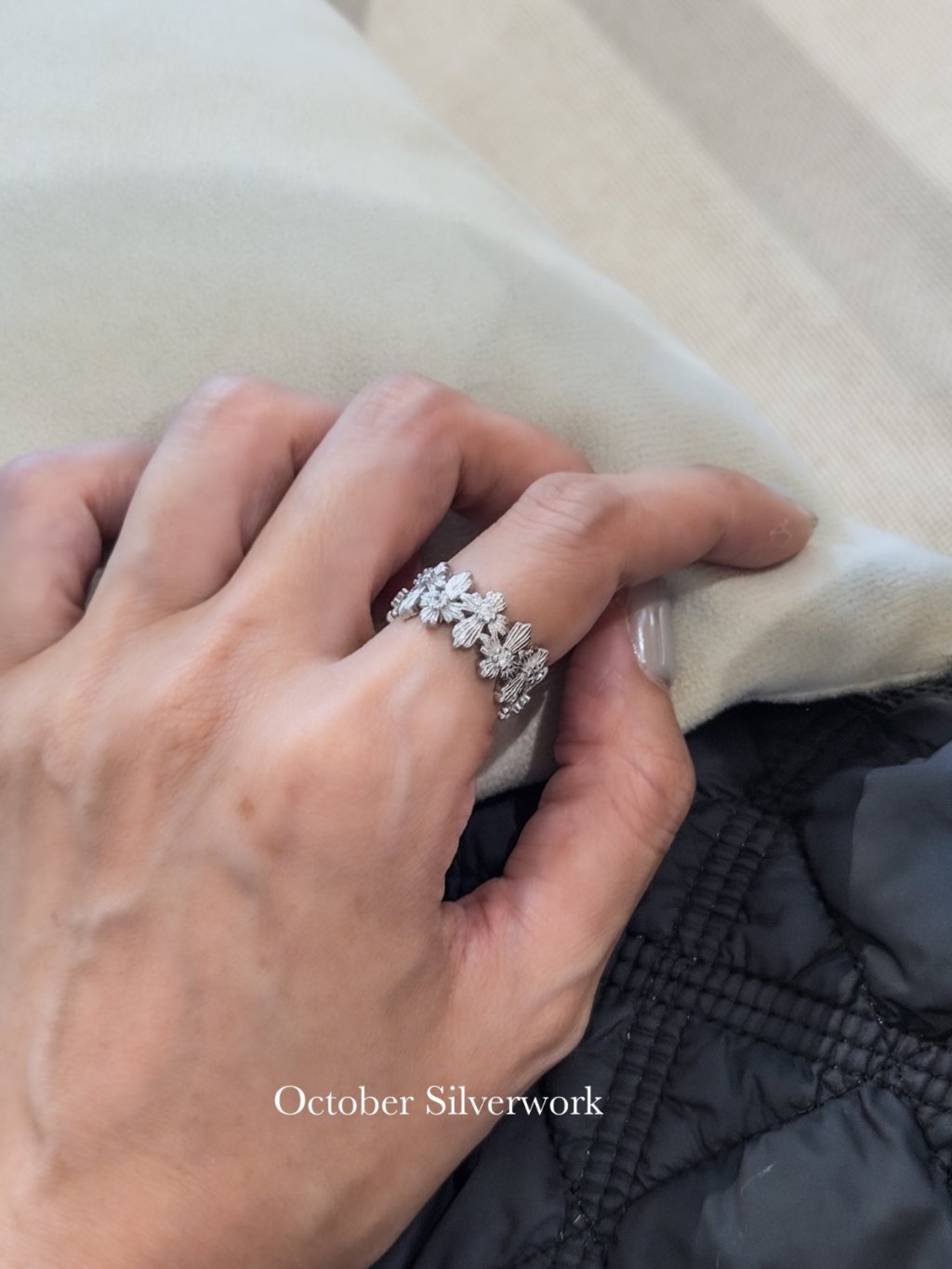 R1793 Zircon Cross Ring