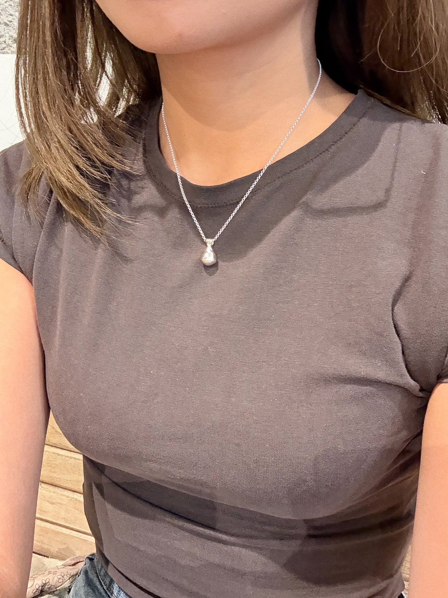 N1373 Irregular Bean Bag Necklace