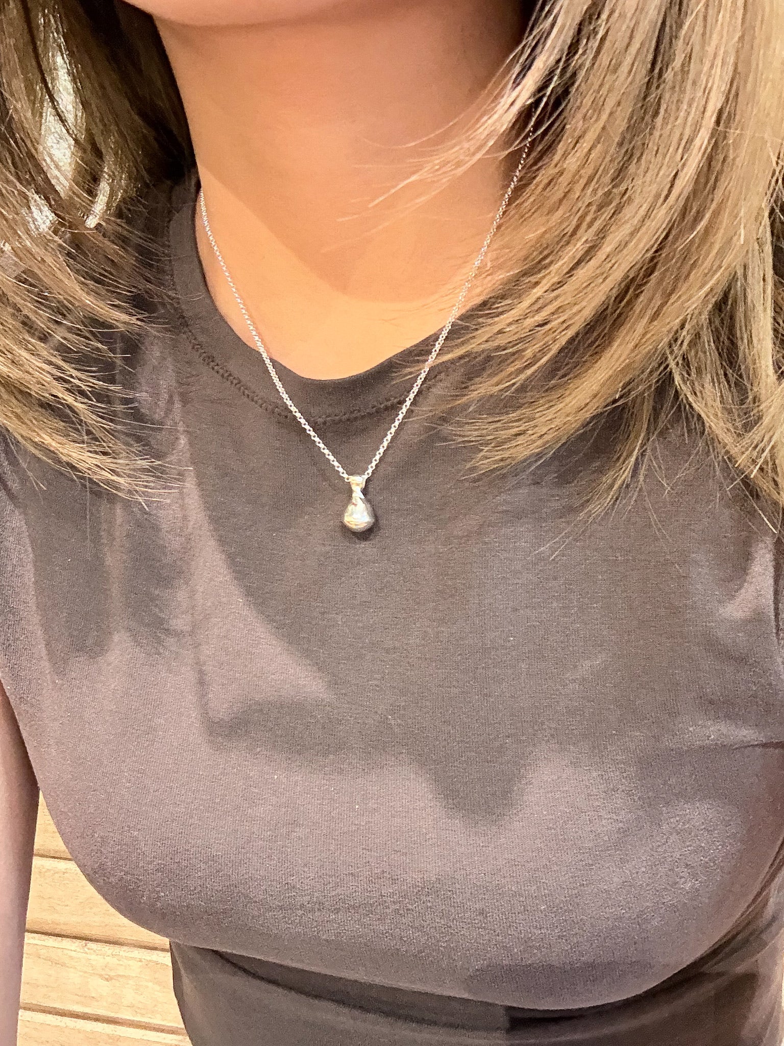 N1373 Irregular Bean Bag Necklace