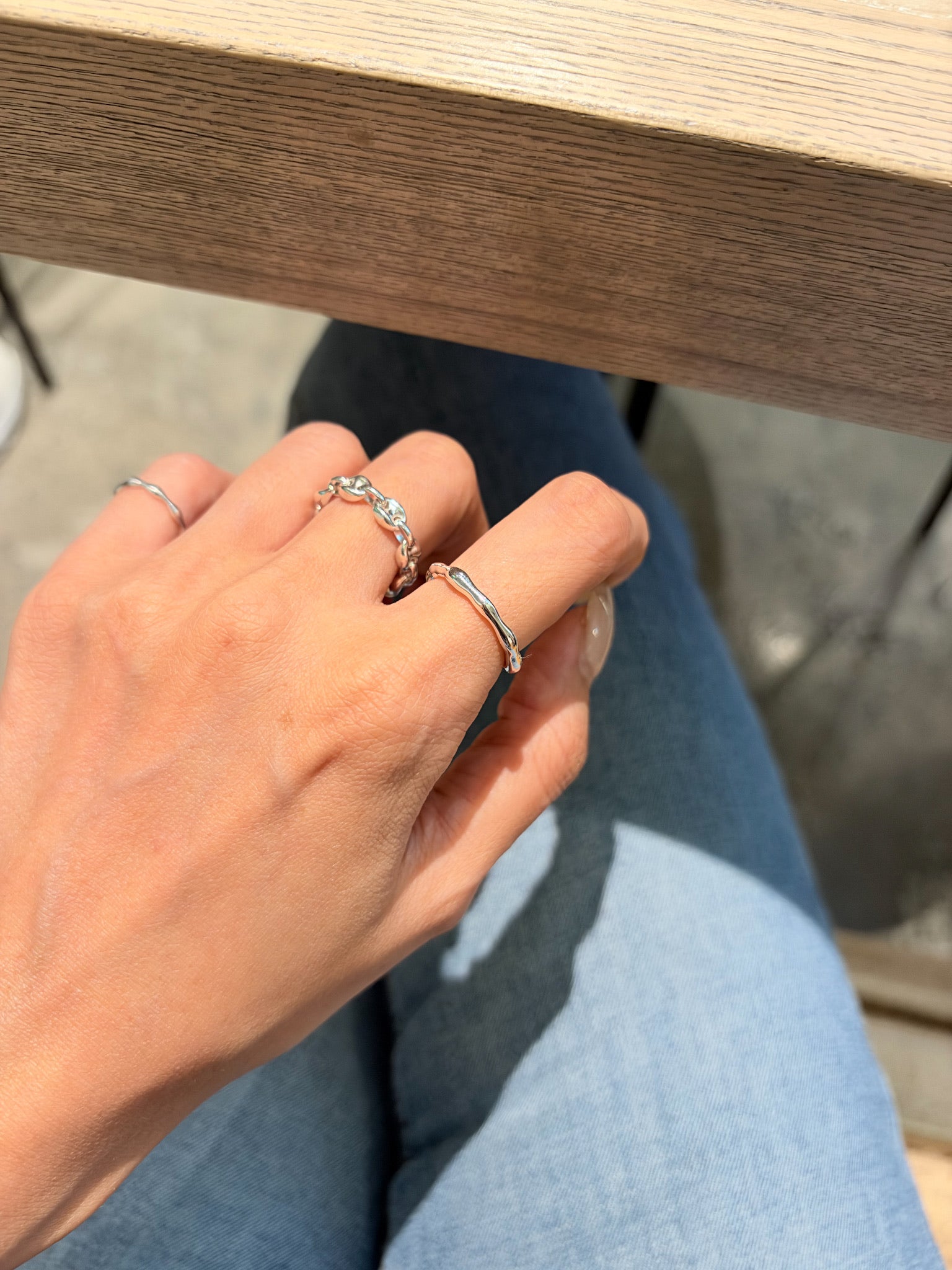 R1808 Irregular Rounded Baby Ring