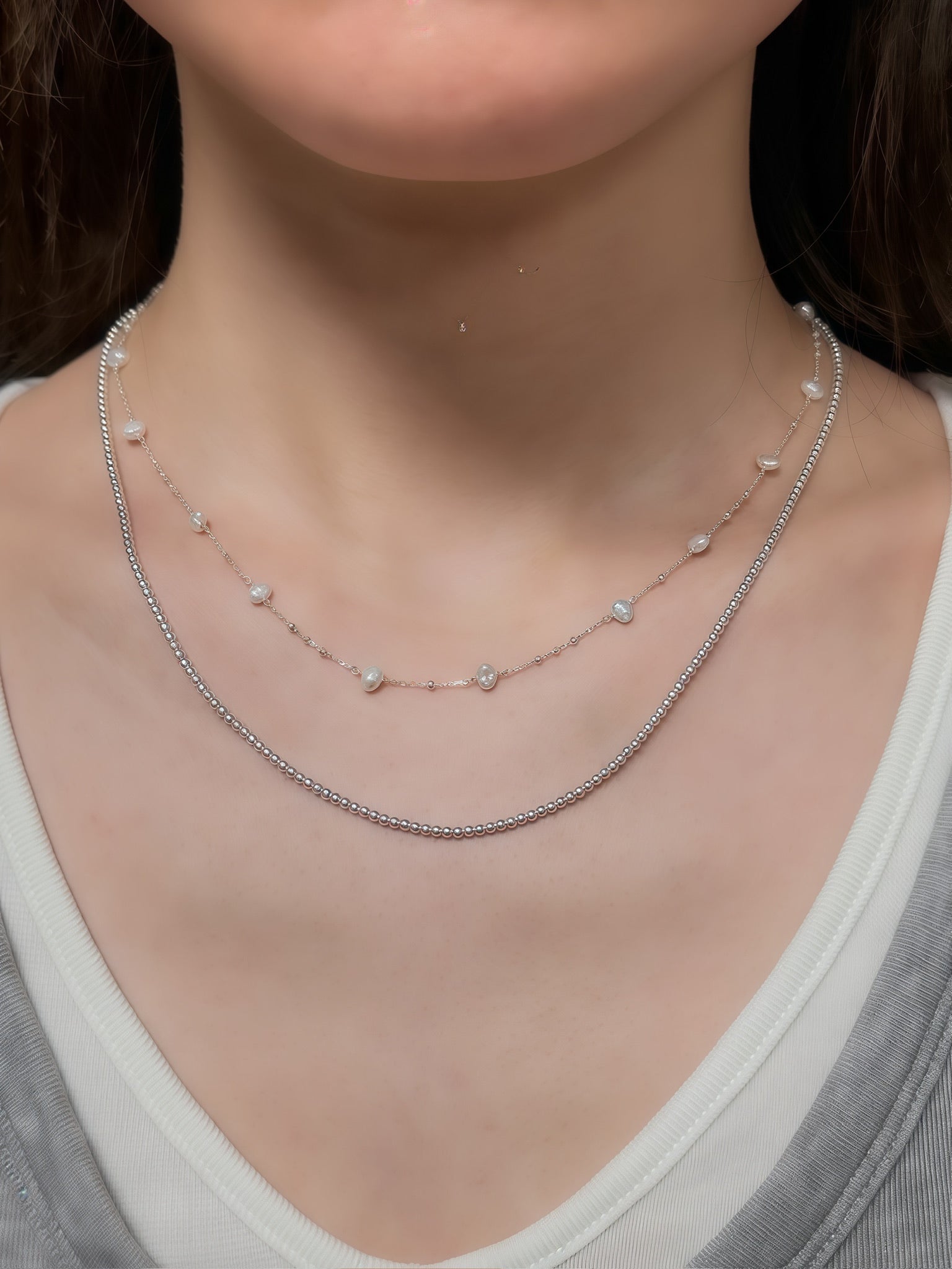 N1365 Beaded Adjustable Cord Necklace